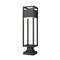 Z-Lite Barwick 1 Light Outdoor Pier Mounted Fixture, Black & Etched 585PHBS-SQPM-BK-LED - alternate 1